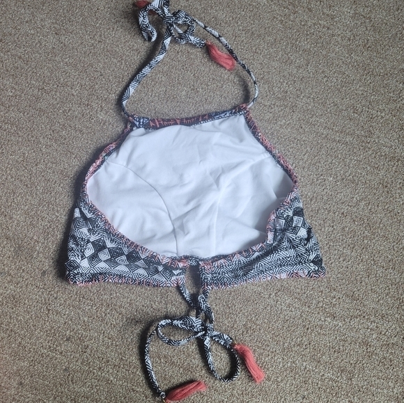 NWOT No Boundaries Women's Tribal Aztec Print Halter Swim Top Size Large (11-13) - Picture 6 of 14